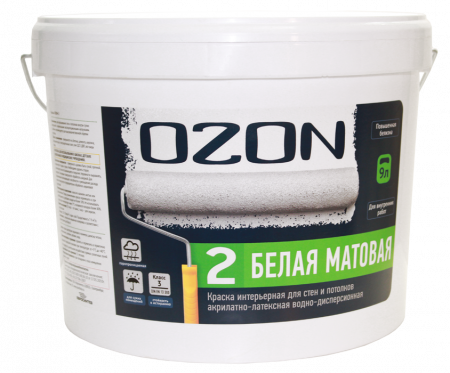 Краска интерьерная для обоев OZON-2 ВД-АК-222СМ-3,6 С (бесцветная)  морозостойкая